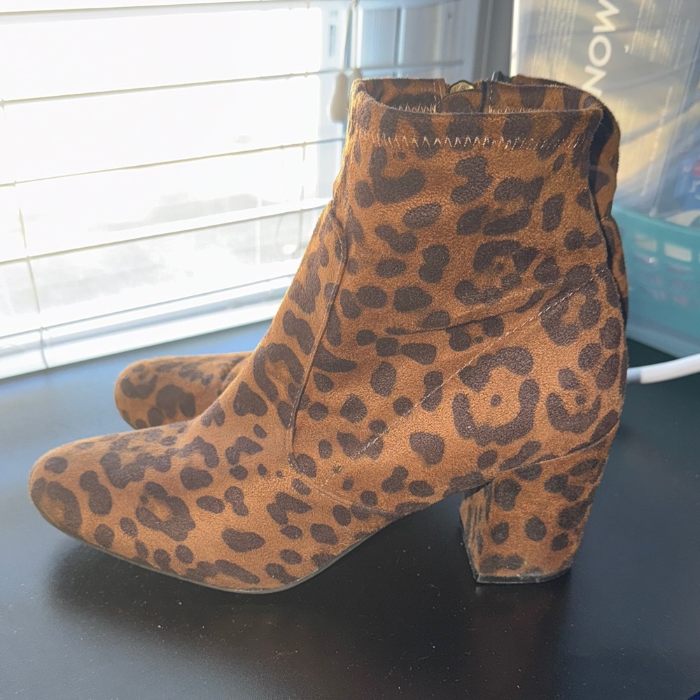 Stylish Leopard Print Ankle Booties